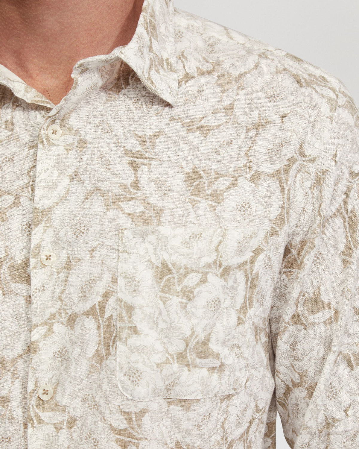 Holloway Linen Blend Printed Shirt - Available ~ 1-2 weeks MENS SHIRTS