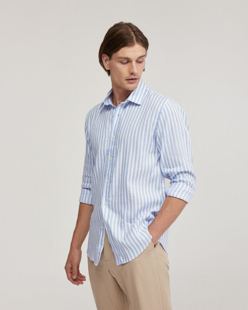 Fergus Linen Striped Shirt MENS SHIRTS