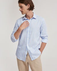 Fergus Linen Striped Shirt MENS SHIRTS