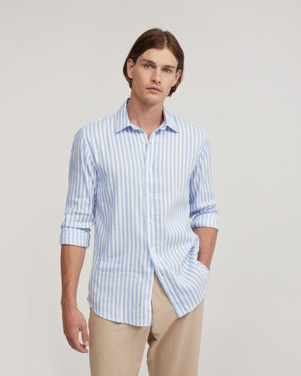 Fergus Linen Striped Shirt MENS SHIRTS