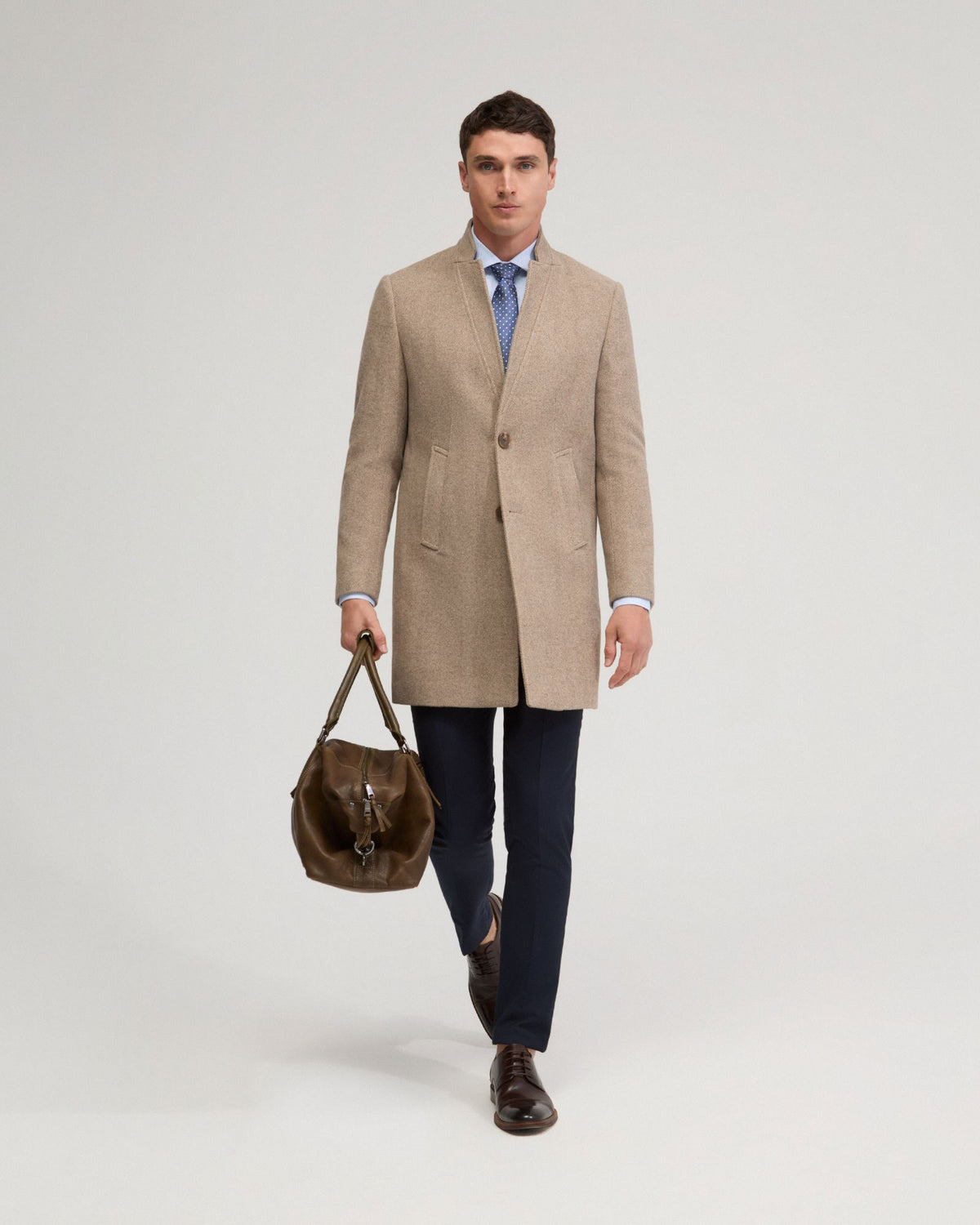 Austin Herringbone Wool Overcoat - Available ~ 1-2 weeks MENS JACKETS AND COATS