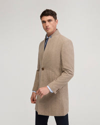 Austin Herringbone Wool Overcoat - Available ~ 1-2 weeks MENS JACKETS AND COATS