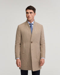 Austin Herringbone Wool Overcoat - Available ~ 1-2 weeks MENS JACKETS AND COATS