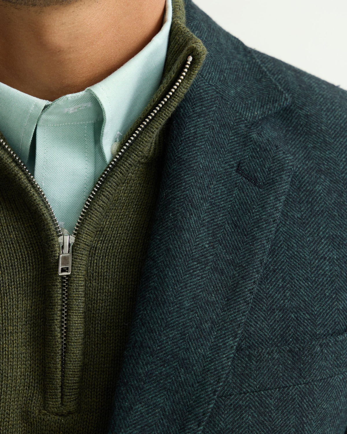 Blake Herringbone Wool Blazer MENS JACKETS AND COATS