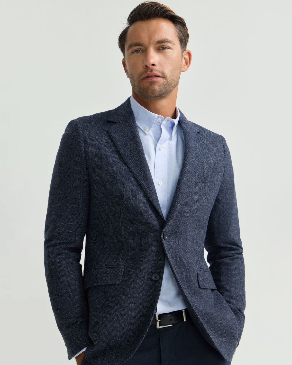 Blake Herringbone Wool Blazer MENS JACKETS AND COATS
