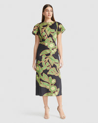 ELOISE VINE PRINT DRESS WOMENS DRESSES