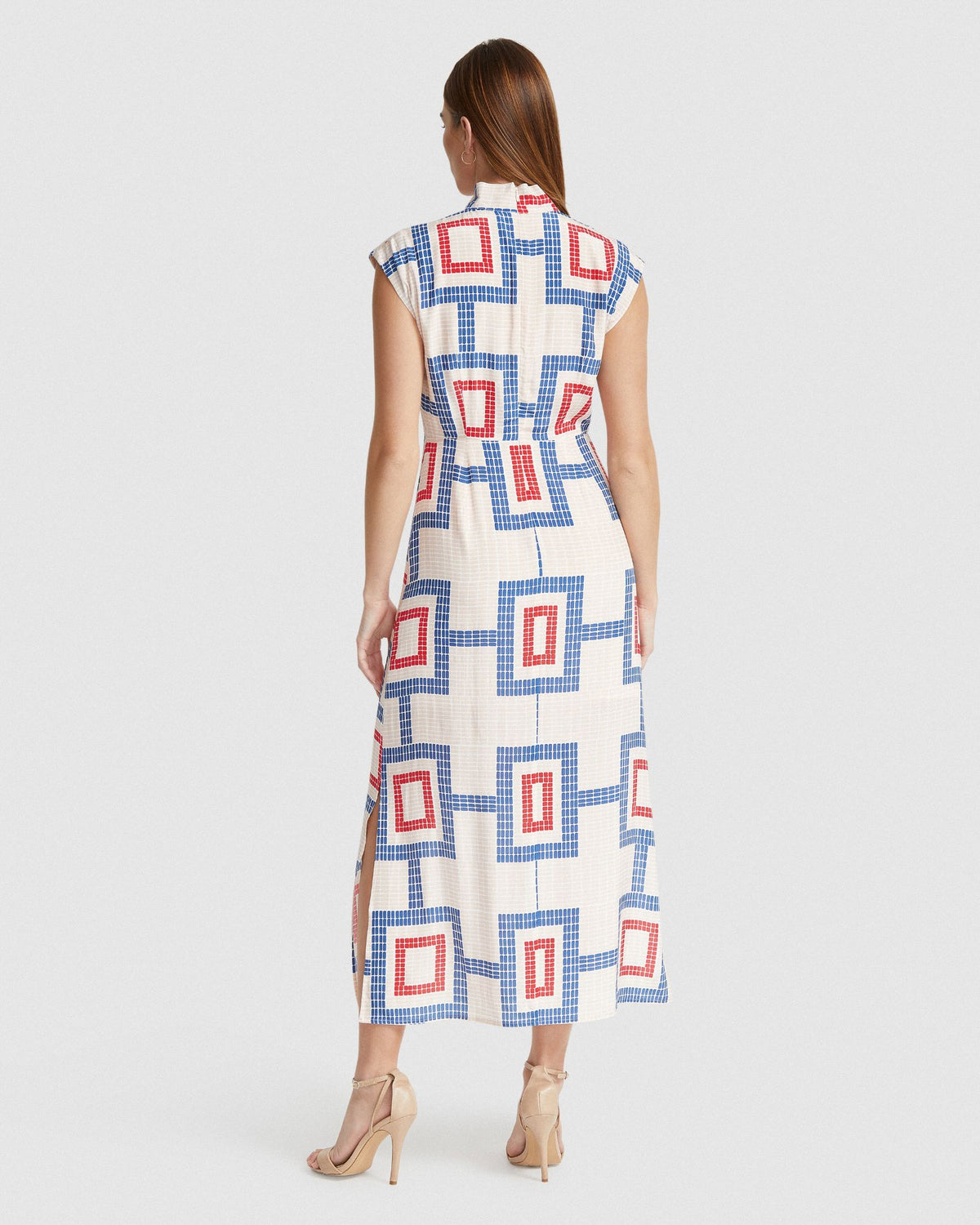 INGRID GEO PRINT DRESS WOMENS DRESSES