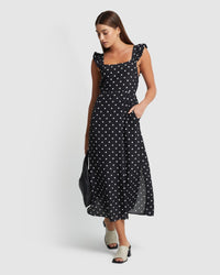 LAURA SPOT DRESS WOMENS DRESSES