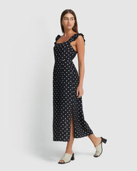 LAURA SPOT DRESS WOMENS DRESSES