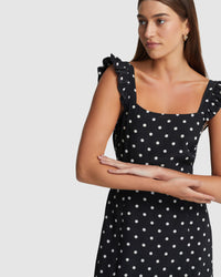 LAURA SPOT DRESS WOMENS DRESSES