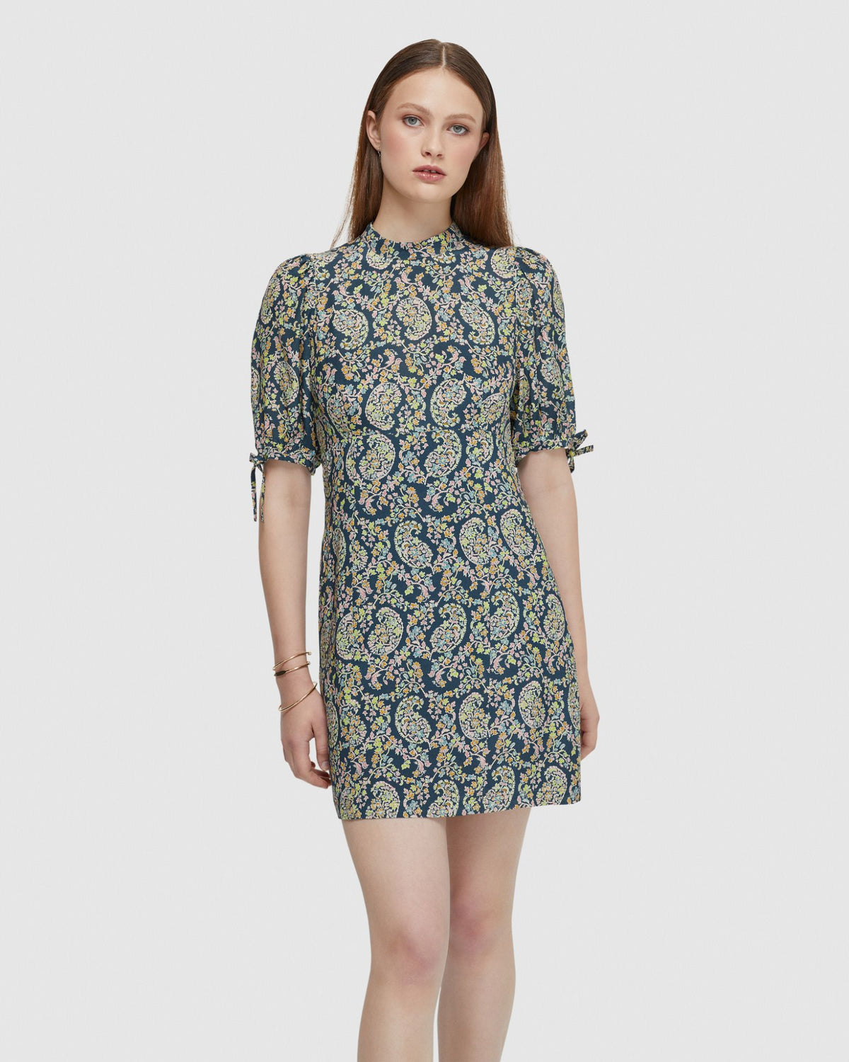 RHAPSODY PAISLEY MINI DRESS WOMENS DRESSES