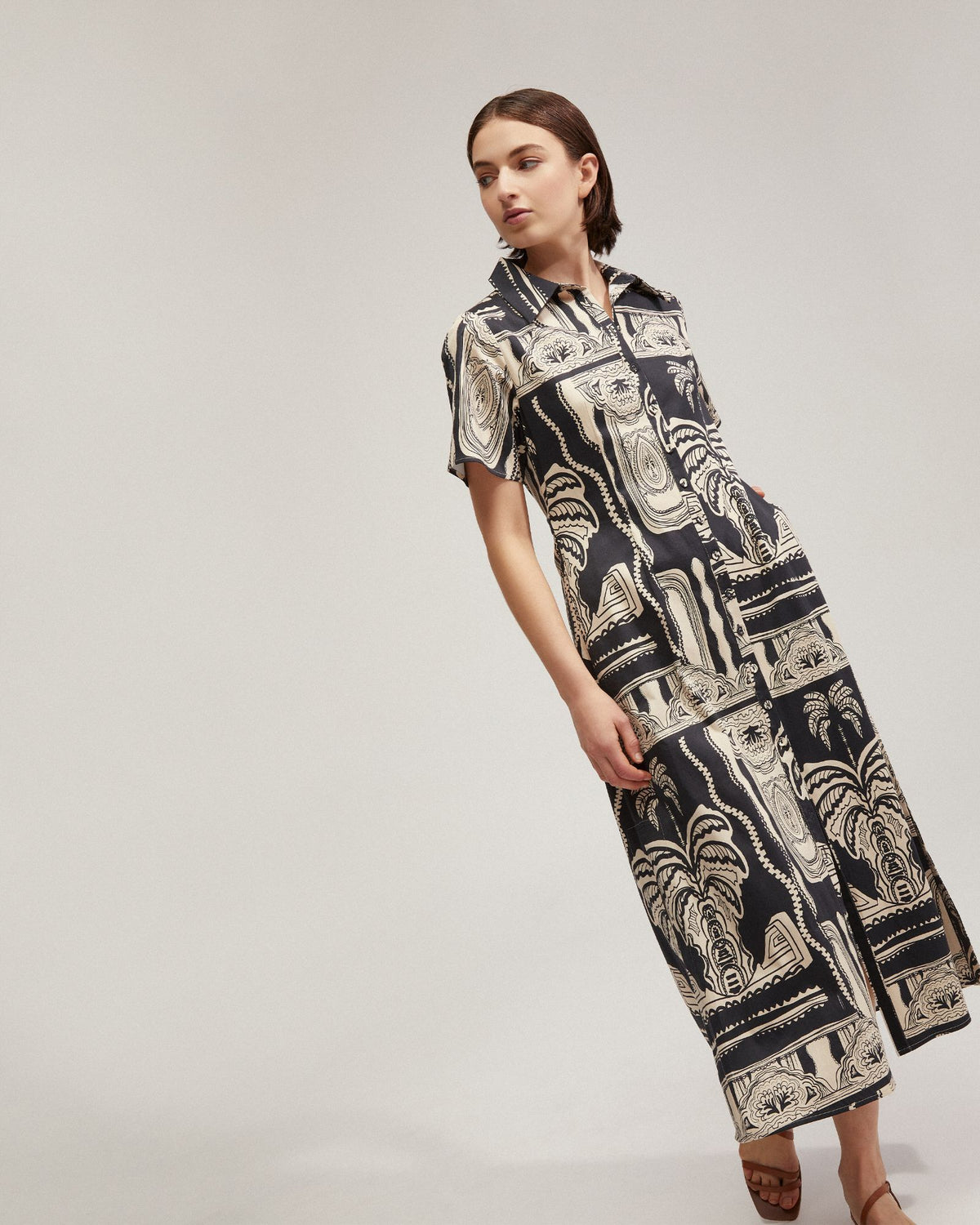 Jasmine Printed Shirt Dress - Available ~ 1-2 weeks WOMENS DRESSES