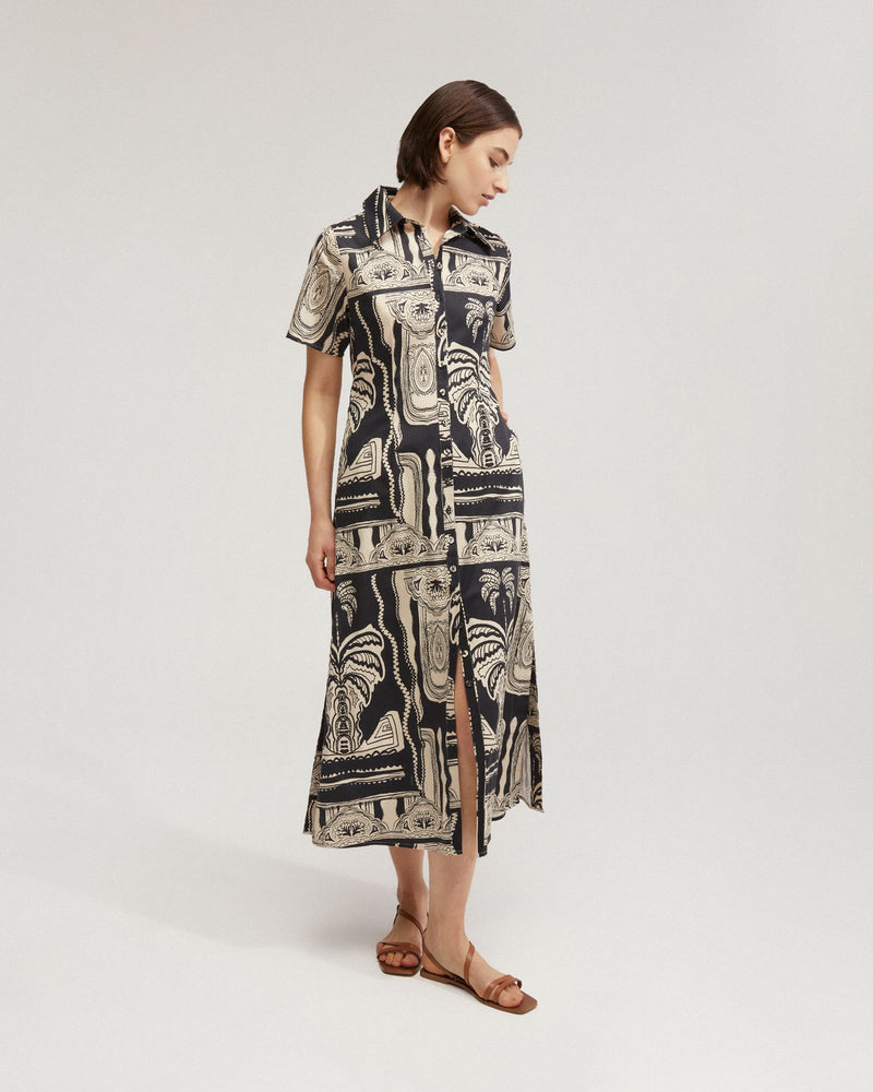 JASMINE PRINTED SHIRT DRESS - AVAILABLE ~ 1-2 weeks WOMENS DRESSES