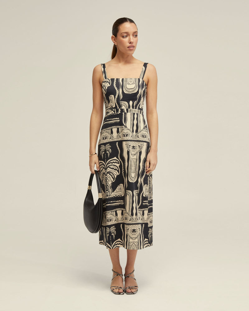 MARGOT PRINTED DRESS WOMENS DRESSES