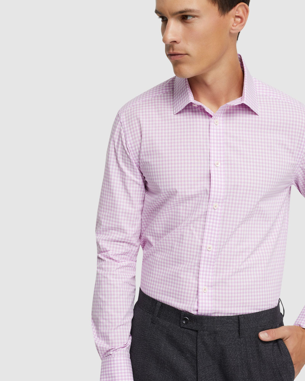 BECKTON COTTON GINGHAM SHIRT MENS SHIRTS