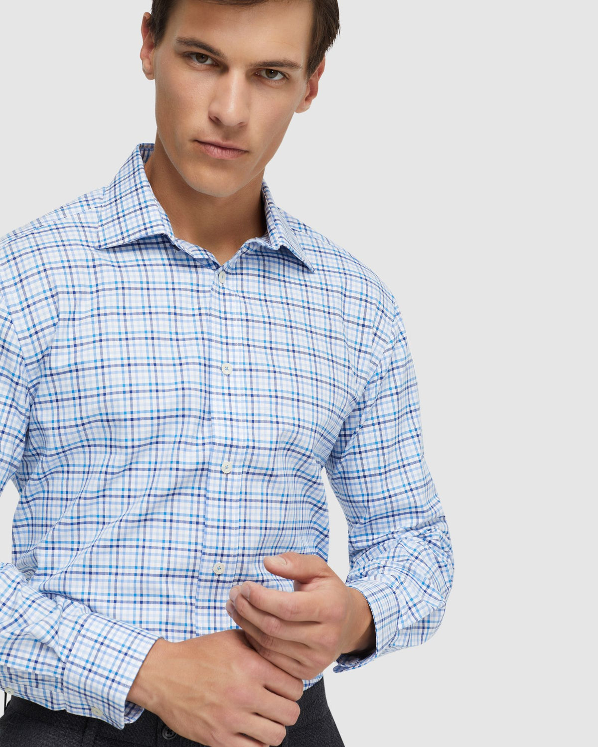 ISLINGTON COTTON SMALL CHECK SHIRT MENS SHIRTS