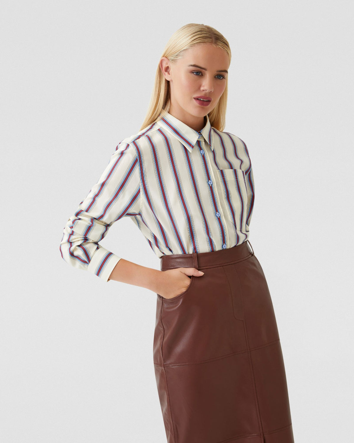 ARIEL COTTON STRIPED SHIRT - AVAILABLE ~ 1-2 weeks WOMENS SHIRTS