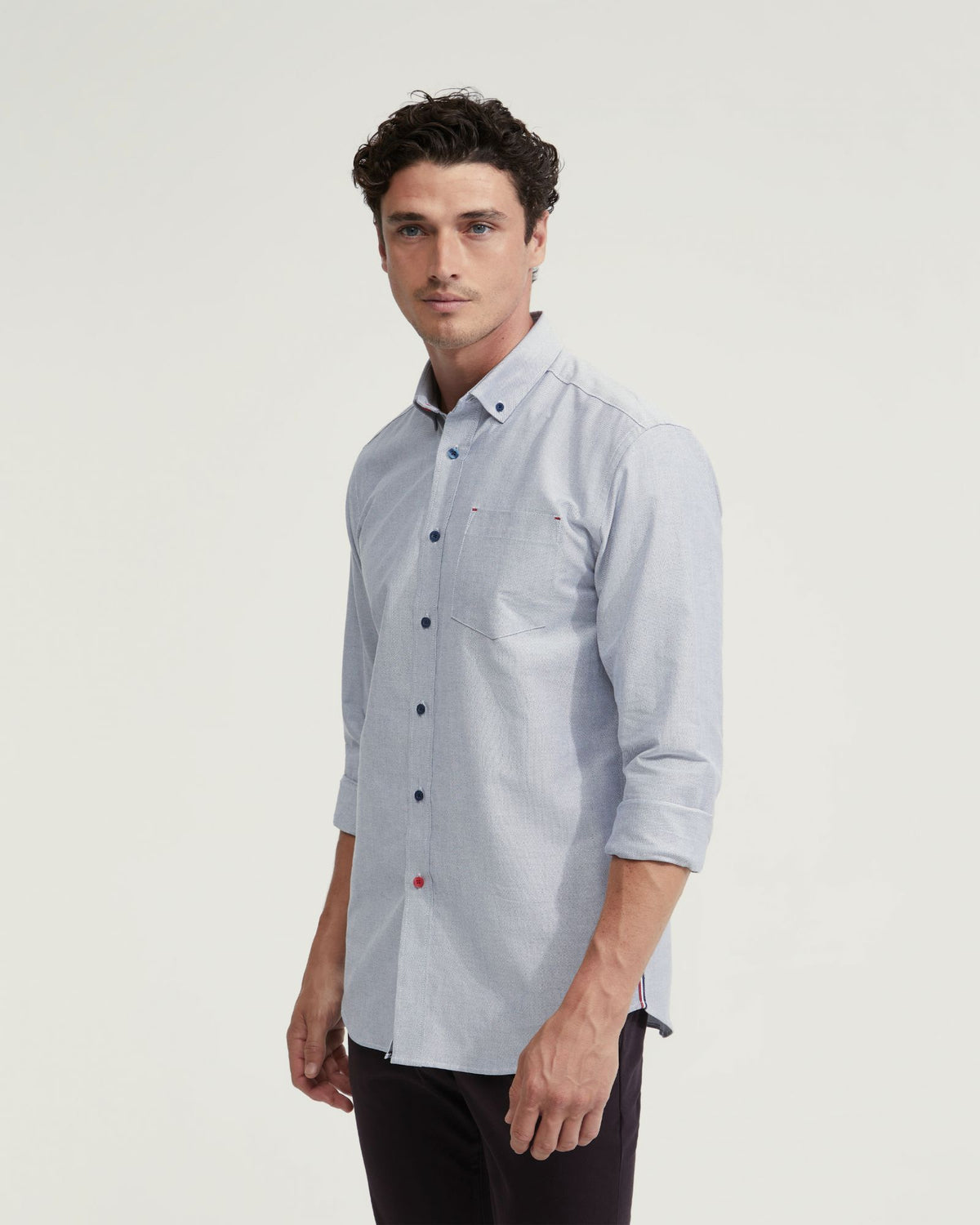 STRATTON OXFORD WEAVE COTTON SHIRT MENS SHIRTS