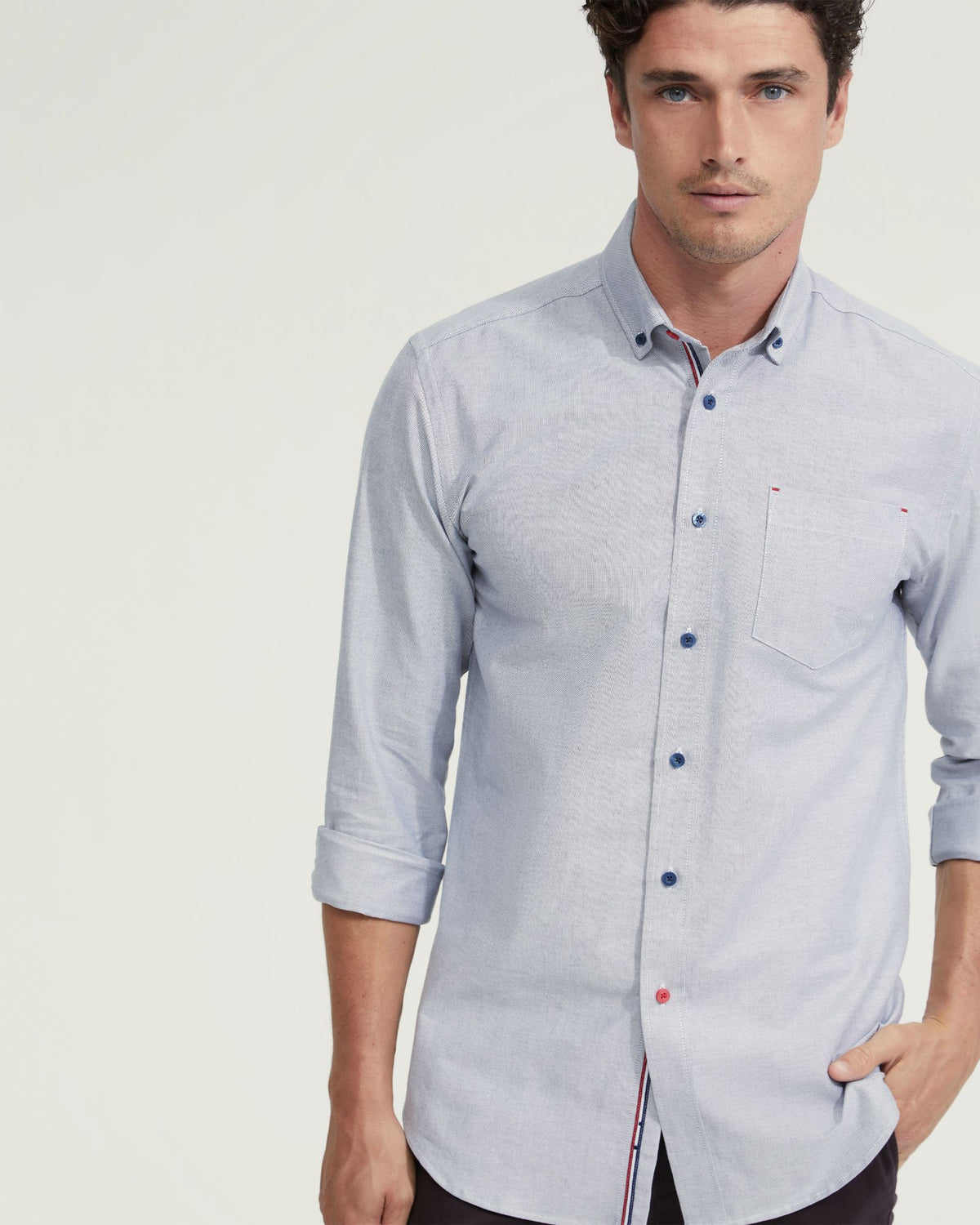 STRATTON OXFORD WEAVE COTTON SHIRT MENS SHIRTS