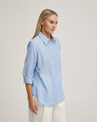 ARIEL STRIPED VOILE SHIRT WOMENS SHIRTS