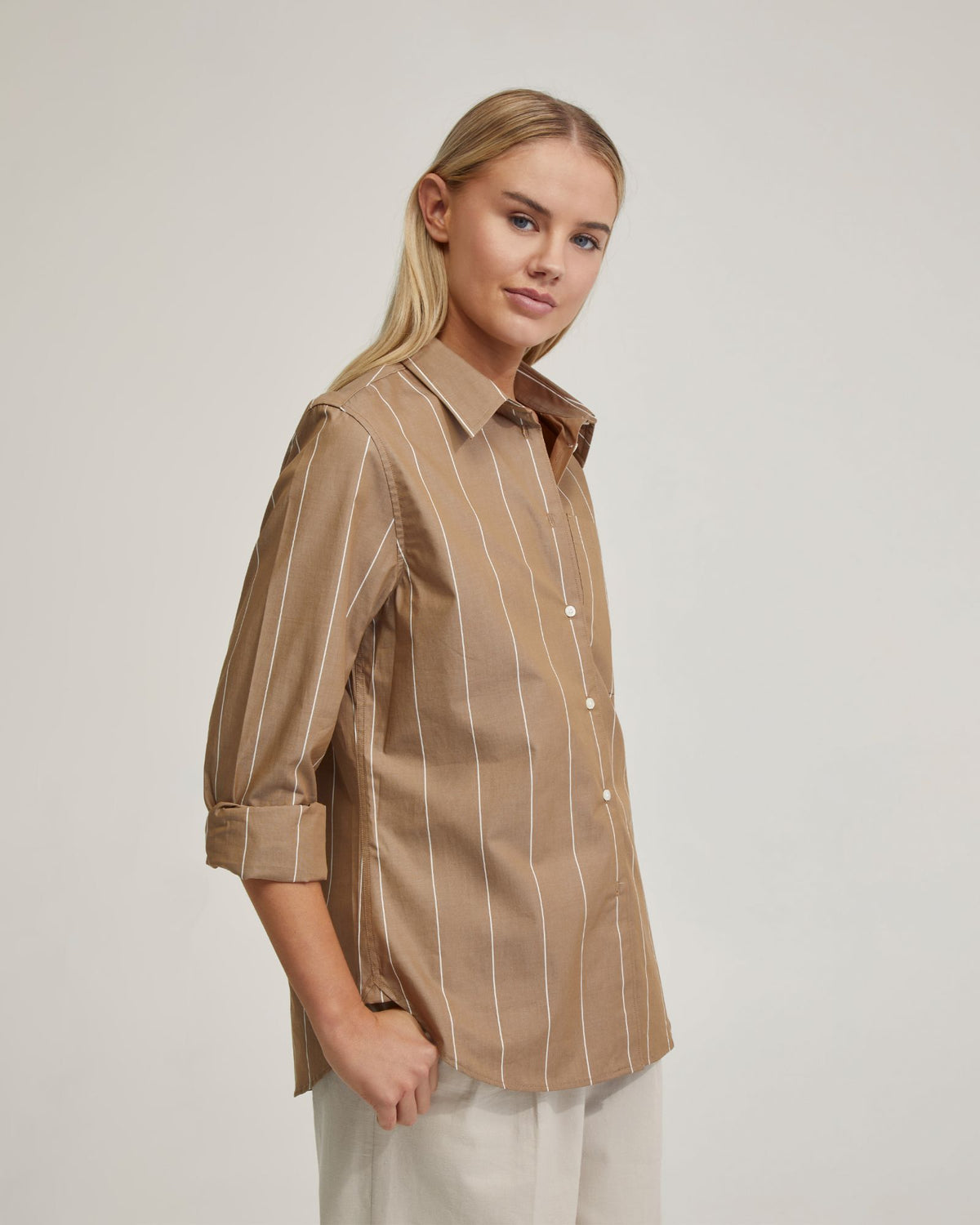 ARIEL STRIPED COTTON SHIRT WOMENS SHIRTS