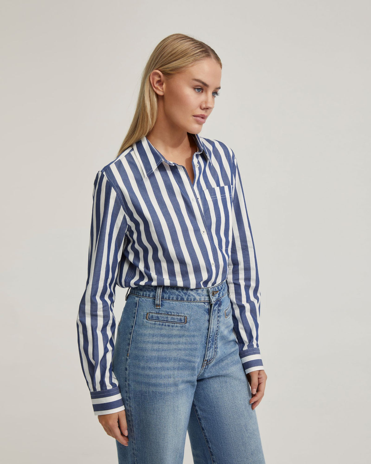 ARIEL STRIPED COTTON SHIRT WOMENS SHIRTS