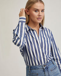 ARIEL STRIPED COTTON SHIRT WOMENS SHIRTS