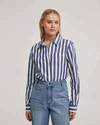 ARIEL STRIPED COTTON SHIRT WOMENS SHIRTS