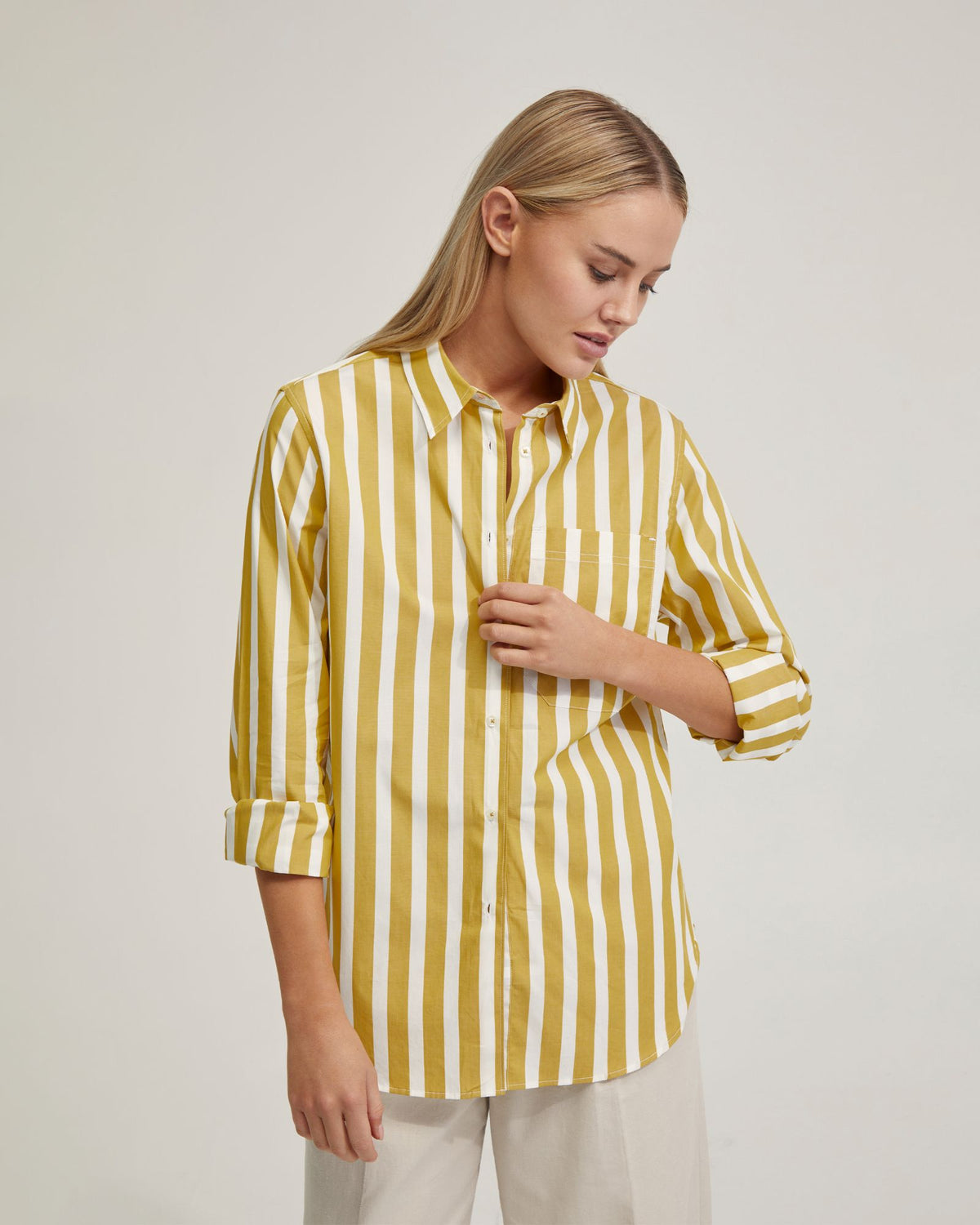 ARIEL STRIPED COTTON SHIRT WOMENS SHIRTS