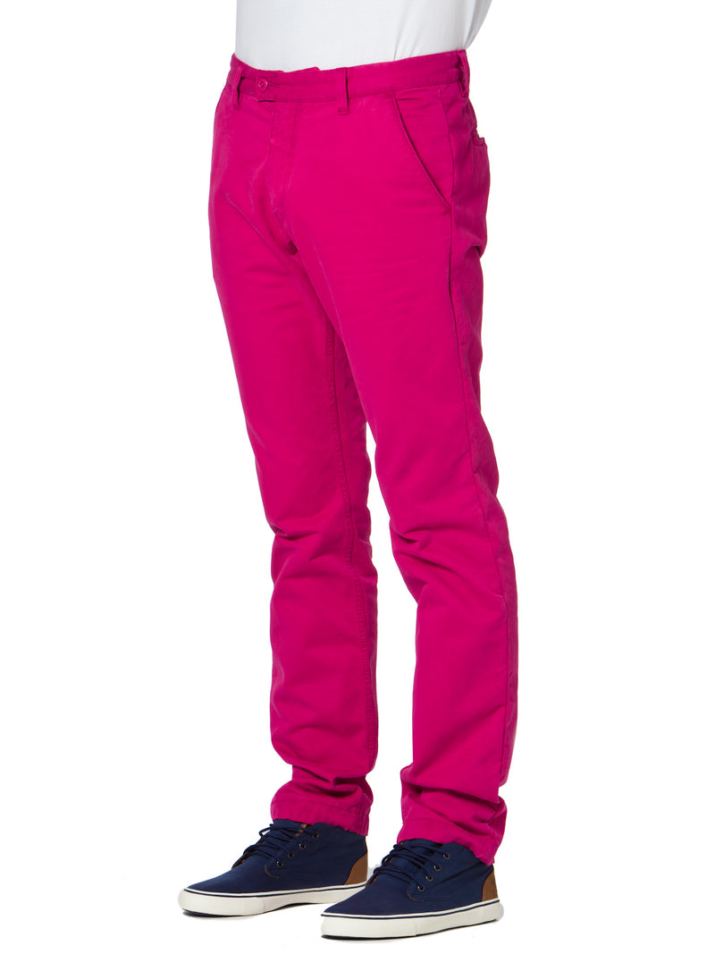 SLIM FIT CHINO PINK MENS TROUSERS