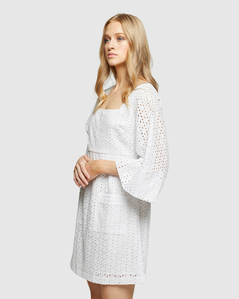 SHIRA BRODERIE DRESS WOMENS DRESSES