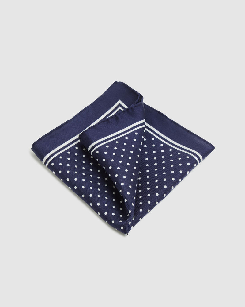 SEERSUCKER DOT SILK POCKET SQUARE MENS ACCESSORIES