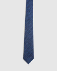 SILK PEAR TIE NAVY