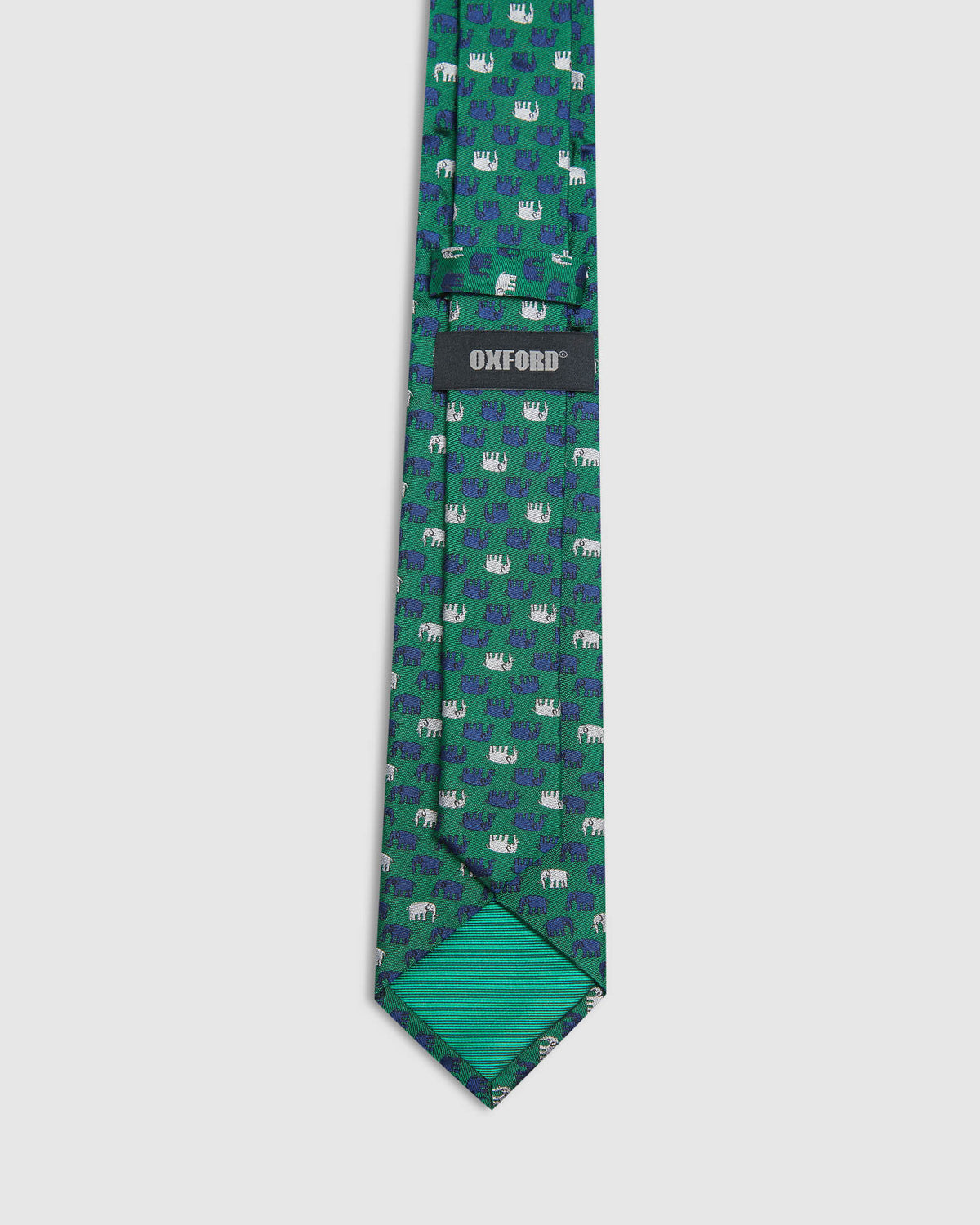 SILK ELEPHANT TIE GREEN MULTI