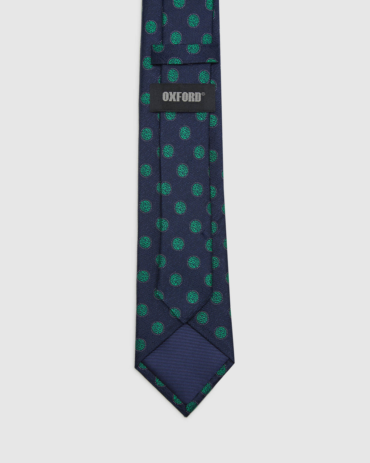 SILK CIRCLES TIE NAVY/GREEN