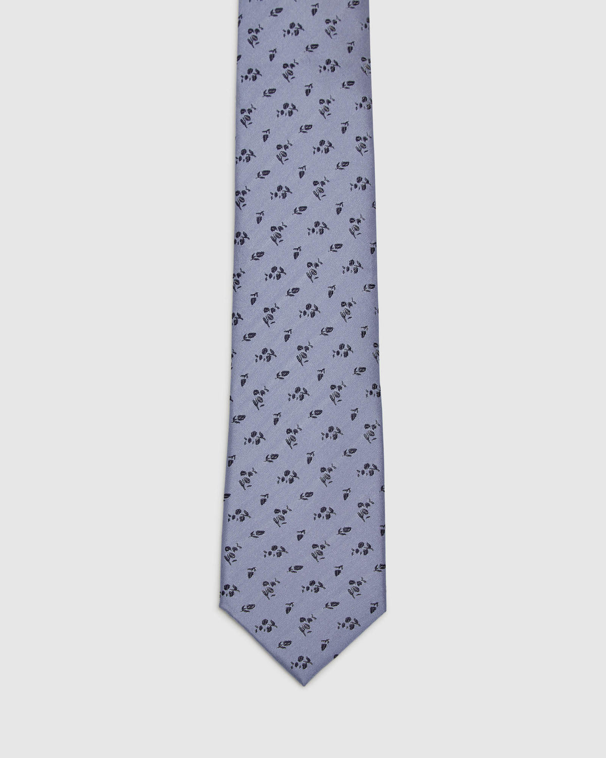 SILK DAINTY FLORAL TIE BLUE