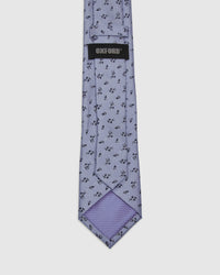 SILK DAINTY FLORAL TIE BLUE