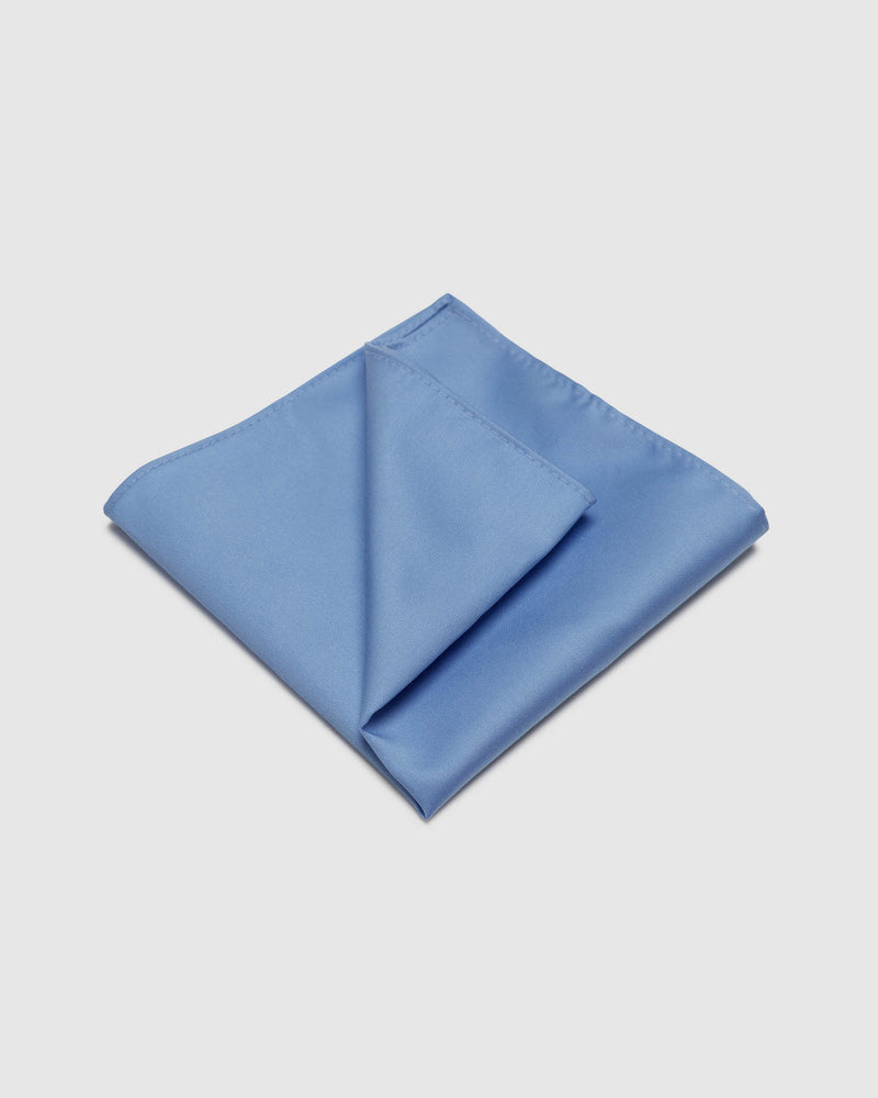 COTTON POCKET SQUARE LIGHT BLUE