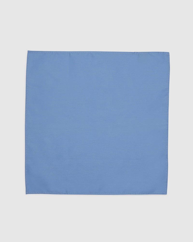 COTTON POCKET SQUARE LIGHT BLUE