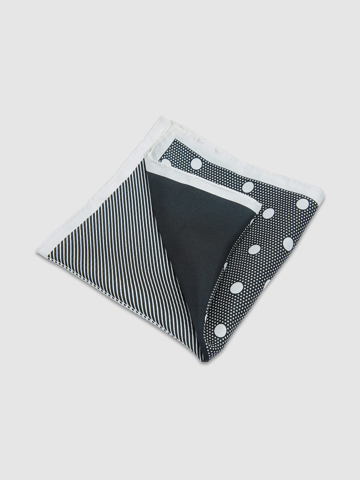 MONOCHROME POCKET SQUARE BLACK/WHITE