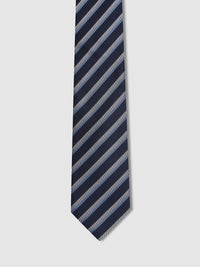 MULTI STRIPE TIE NAVY/BLUE/WHITE