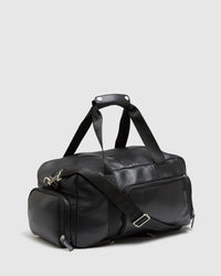 ASHER LEATHER WEEKENDER BAG BLACK