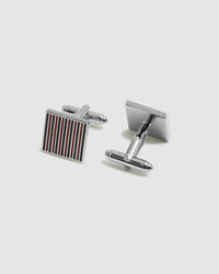 SQUARE STRIPE CUFF LINK SET MENS ACCESSORIES