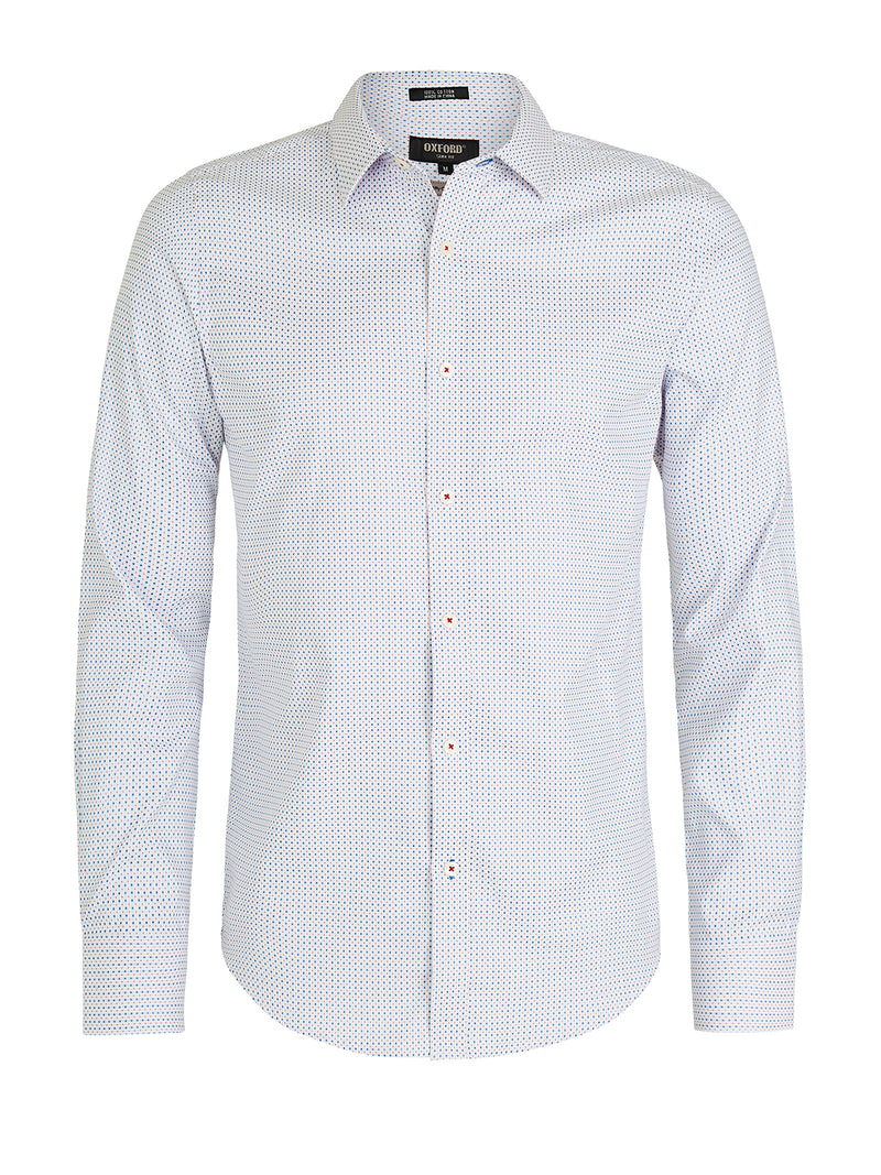 BECKTON SLIM FIT SHIRT BLUE/VINO