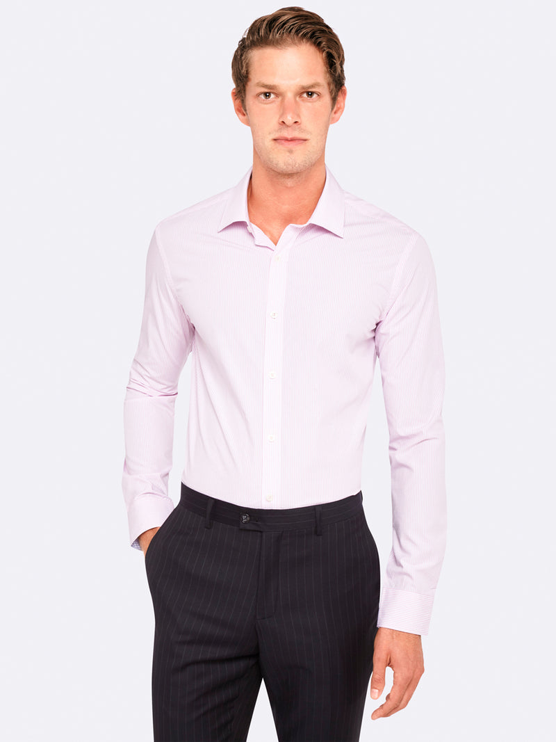 BECKTON STRIPED SHIRT PINK