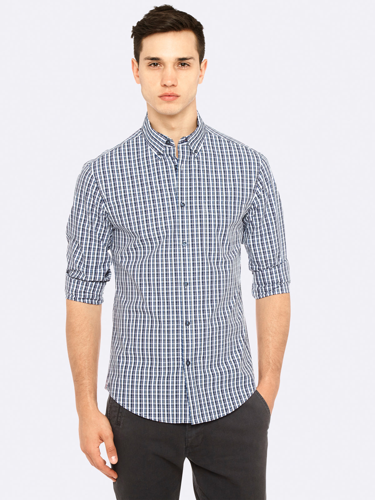 UXBRIDGE CHECK SHIRT MULBERRY