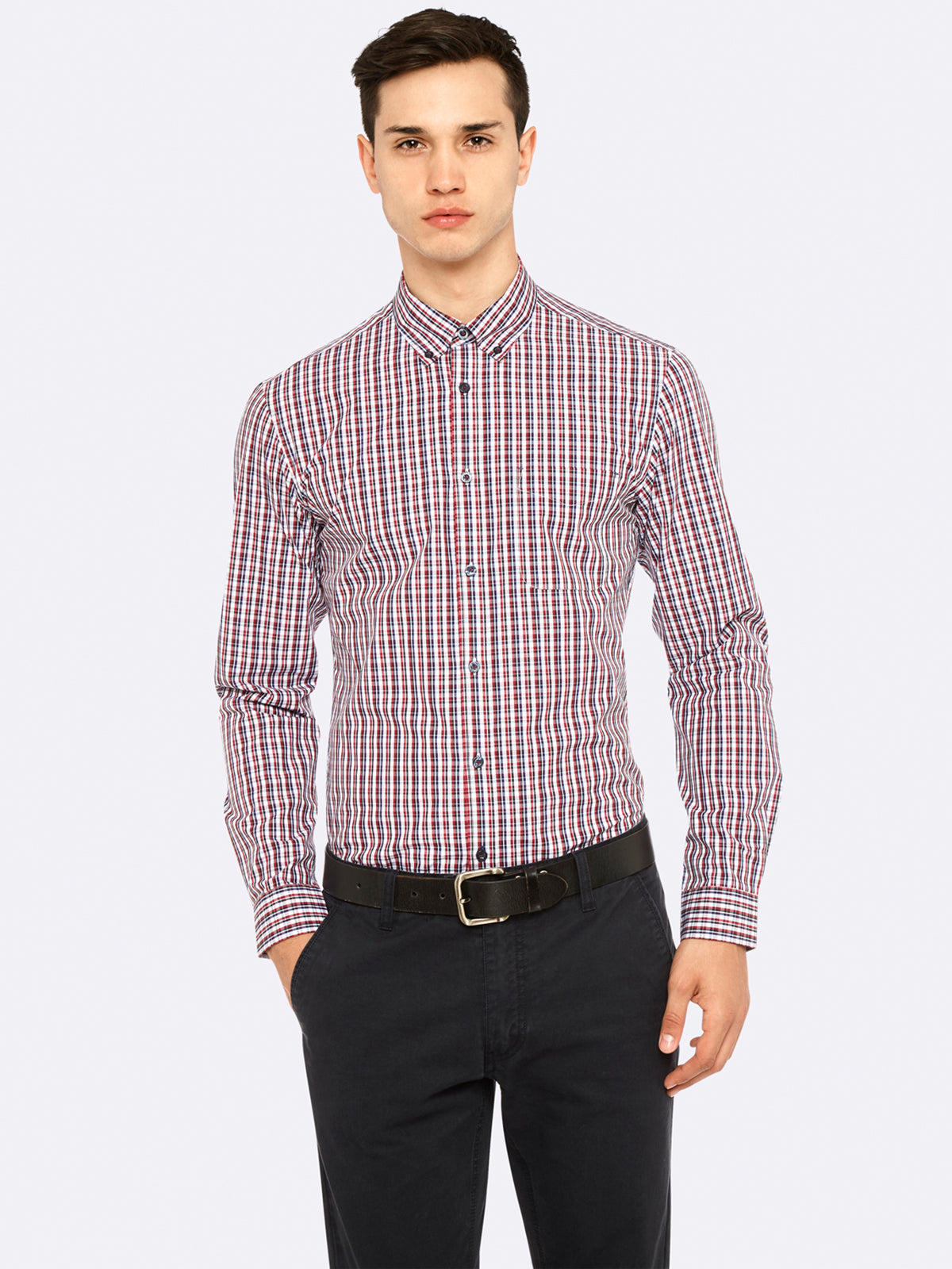 UXBRIDGE CHECK SHIRT MULBERRY