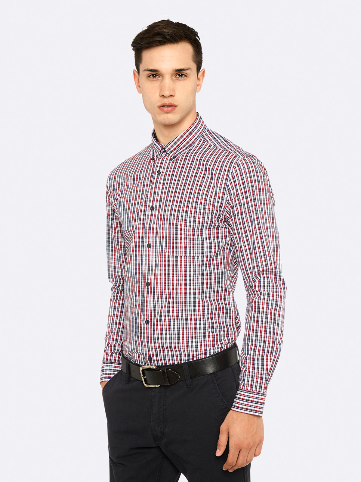 UXBRIDGE CHECK SHIRT MULBERRY