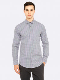 STRATTON CHECK SHIRT PURPL/INDIGO