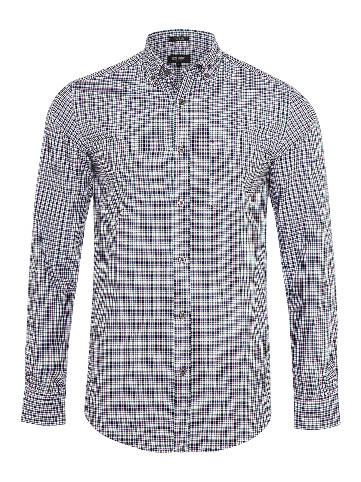 STRATTON CHECK SHIRT PURPL/INDIGO – Oxford Shop